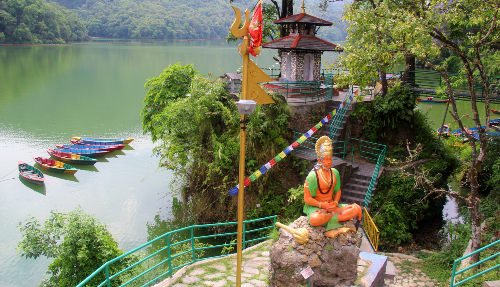 Pokhara ligt aangenaam