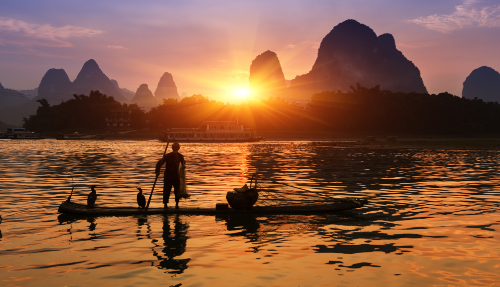 Het landschap van Yangshuo